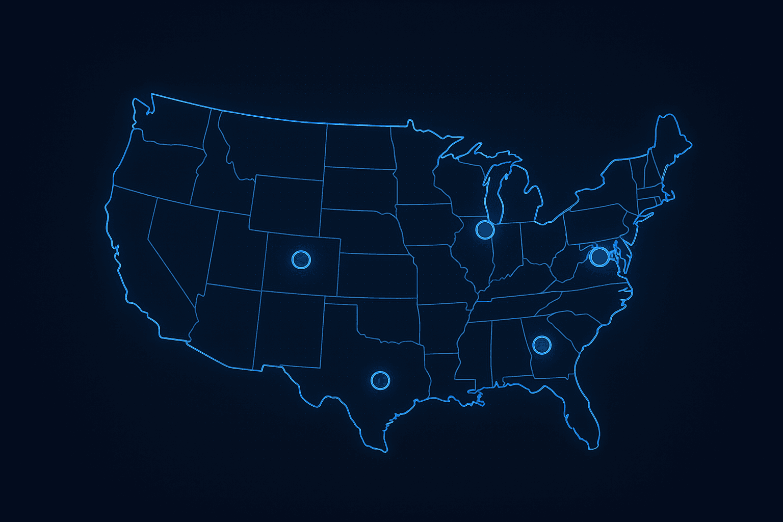 Gridiron Sites Team Locations - Our distributed remote team across the United States